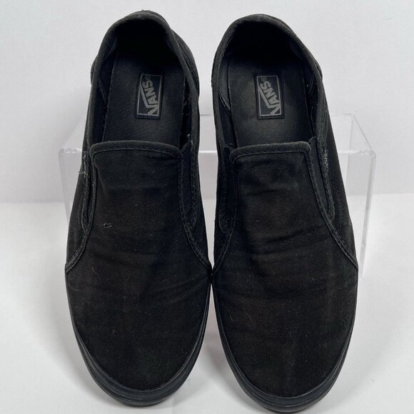 Vans Black Sneakers Sleek Slip-On Comfort - Picture 3 of 9